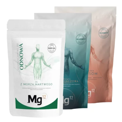 Sól z Morza Martwego 1kg + Biszofit 100% 1kg + Kizeryt 100% 1kg