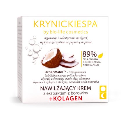 Nawilżający krem z ekstraktem z borowiny + Kolagen KrynickieSPA