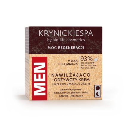 MEN Nawilżająco-odżywczy Krem przeciw zmarszczkom KrynickieSPA
