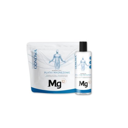 Zestaw: Płatki magnezowe Mg12 ODNOWA 1kg + Żel pod prysznic z magnezem Mg12 ODNOWA