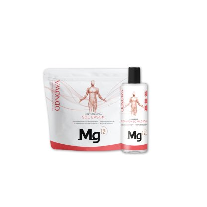 Zestaw: Sól Epsom Mg12 ODNOWA 1kg + Szampon oczyszczający Mg12 ODNOWA